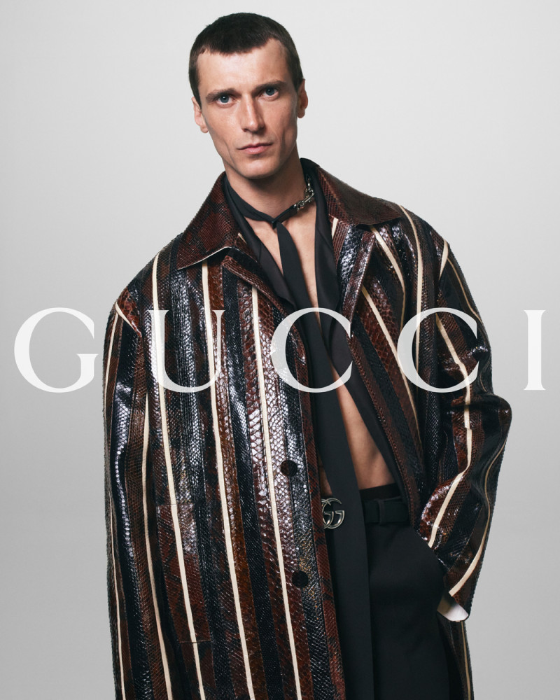 Clement Chabernaud featured in  the Gucci advertisement for Autumn/Winter 2024