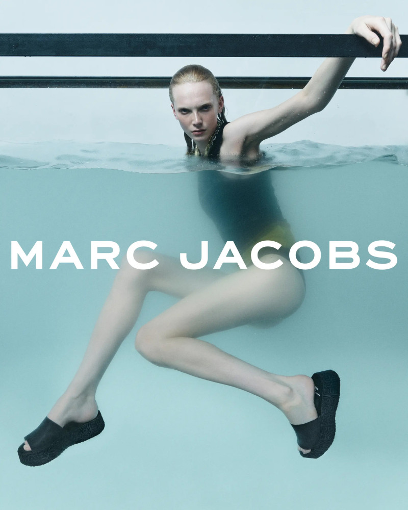 Alex Consani featured in  the Marc Jacobs Marc Jacobs x Melissa Summer 2024 Collection advertisement for Summer 2024