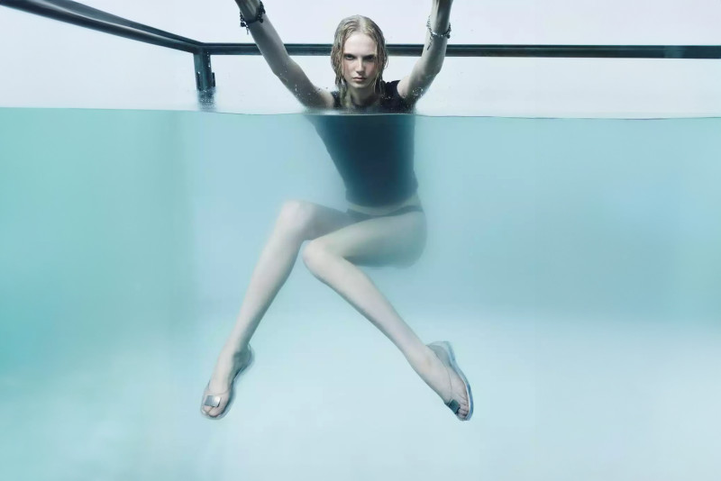 Alex Consani featured in  the Marc Jacobs Marc Jacobs x Melissa Summer 2024 Collection advertisement for Summer 2024