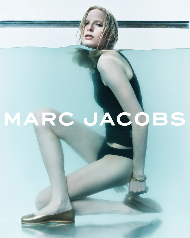 Alex Consani featured in  the Marc Jacobs Marc Jacobs x Melissa Summer 2024 Collection advertisement for Summer 2024