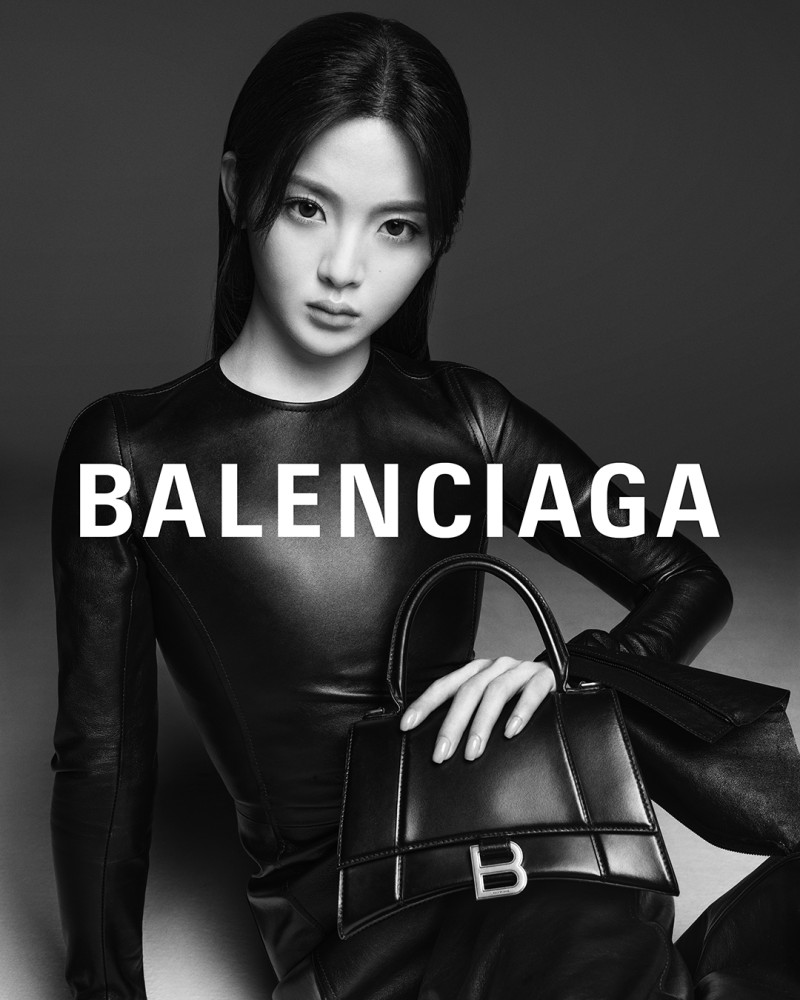 Balenciaga Hourglass and Crush  Bag 2024 Campaign advertisement for Summer 2024