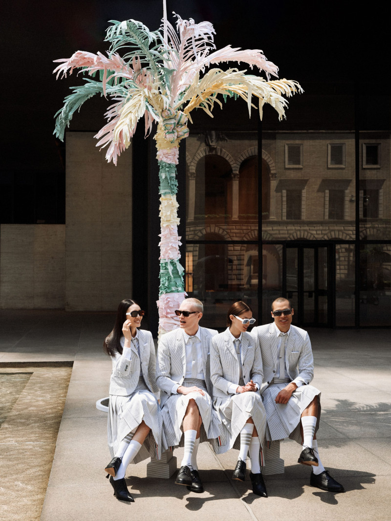 Lucy Lulu Baddeley Wood featured in  the Thom Browne Eyewear 2024 Campaign advertisement for Summer 2024