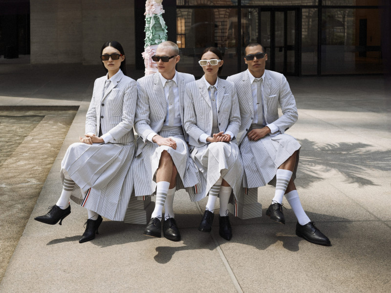Lucy Lulu Baddeley Wood featured in  the Thom Browne Eyewear 2024 Campaign advertisement for Summer 2024