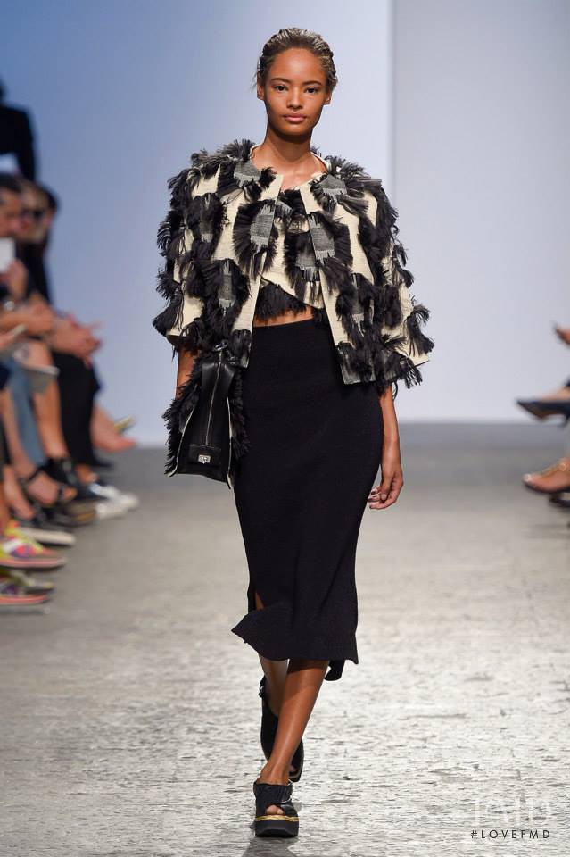 Malaika Firth featured in  the Sportmax fashion show for Spring/Summer 2015