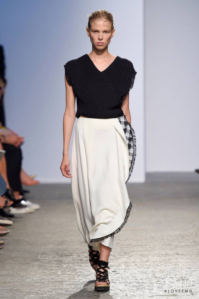 Lina Berg featured in  the Sportmax fashion show for Spring/Summer 2015