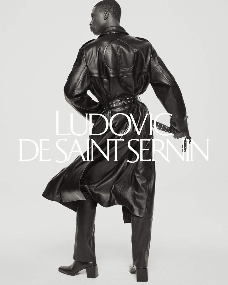 Nonso Ojukwu featured in  the Ludovic de Saint Sernin advertisement for Autumn/Winter 2024