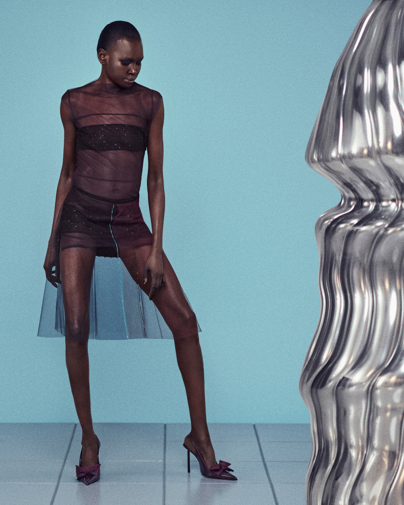 Alek Wek featured in  the Paul Andrew Season Five 2024 Campaign advertisement for Summer 2024