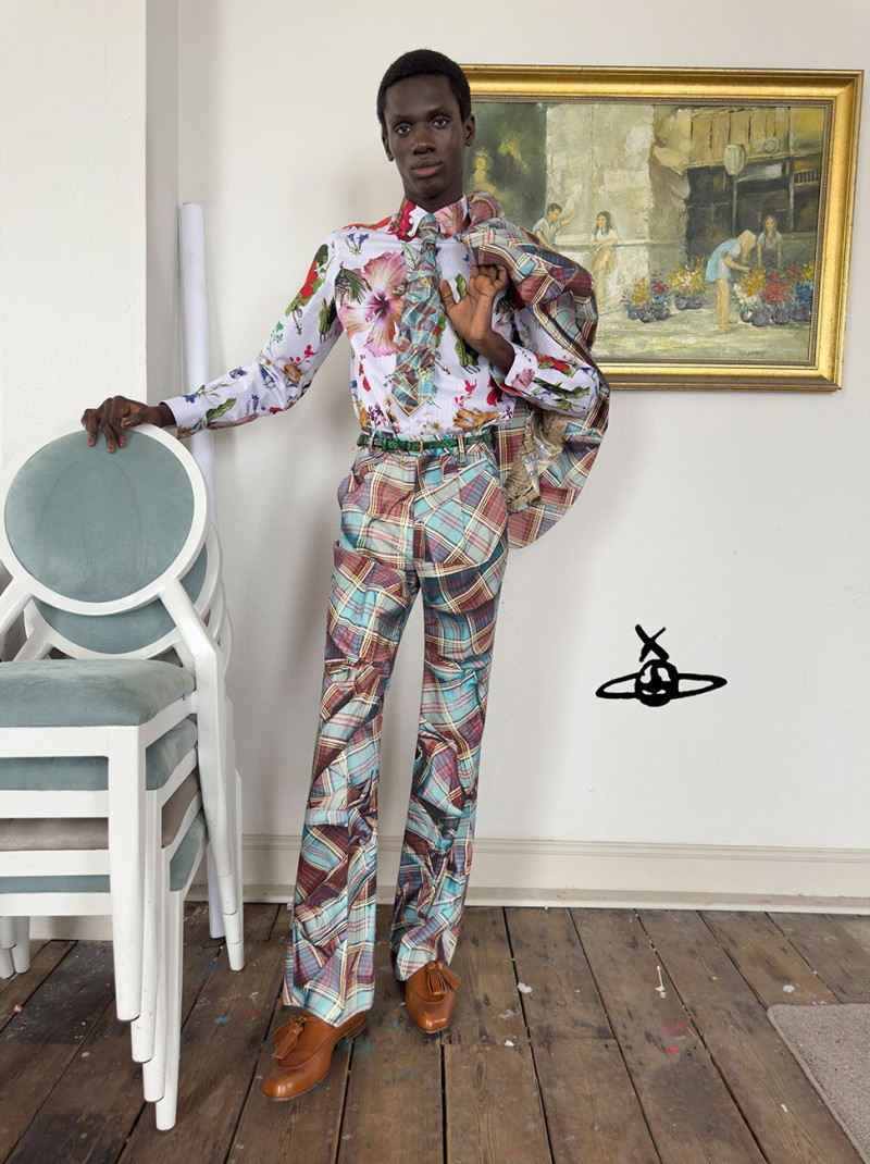 Hamaam Pelewura featured in  the Vivienne Westwood advertisement for Autumn/Winter 2024