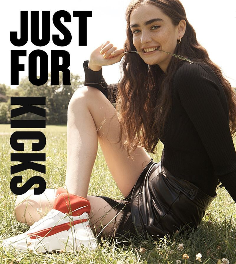 Alisha Nesvat featured in  the Bloomingdales Just For Kicks lookbook for Pre-Fall 2018