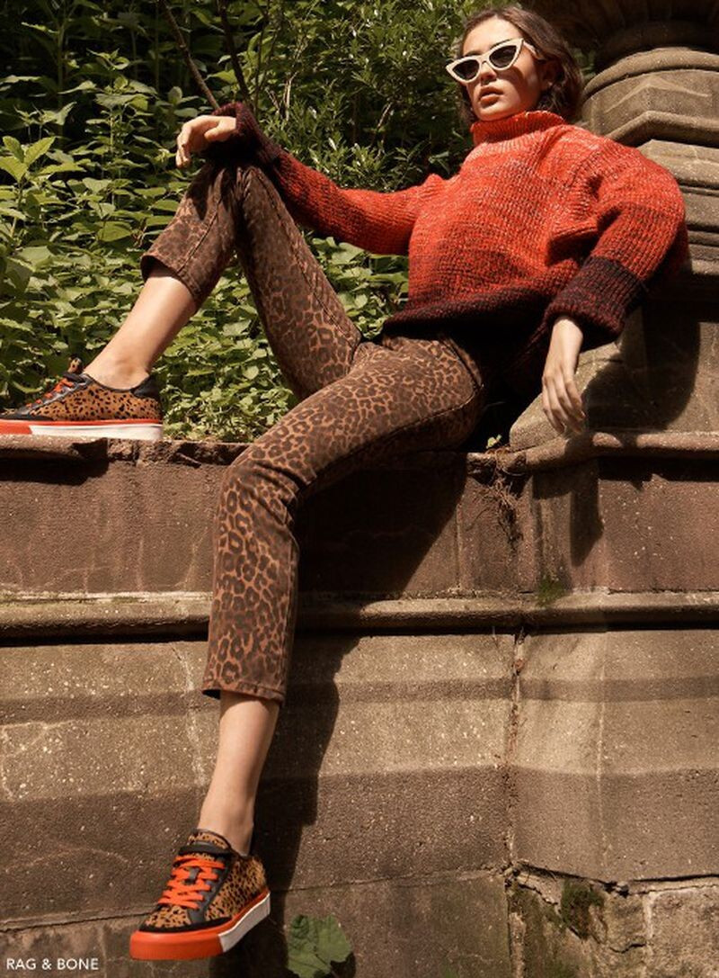 Alisha Nesvat featured in  the Bloomingdales Just For Kicks lookbook for Pre-Fall 2018