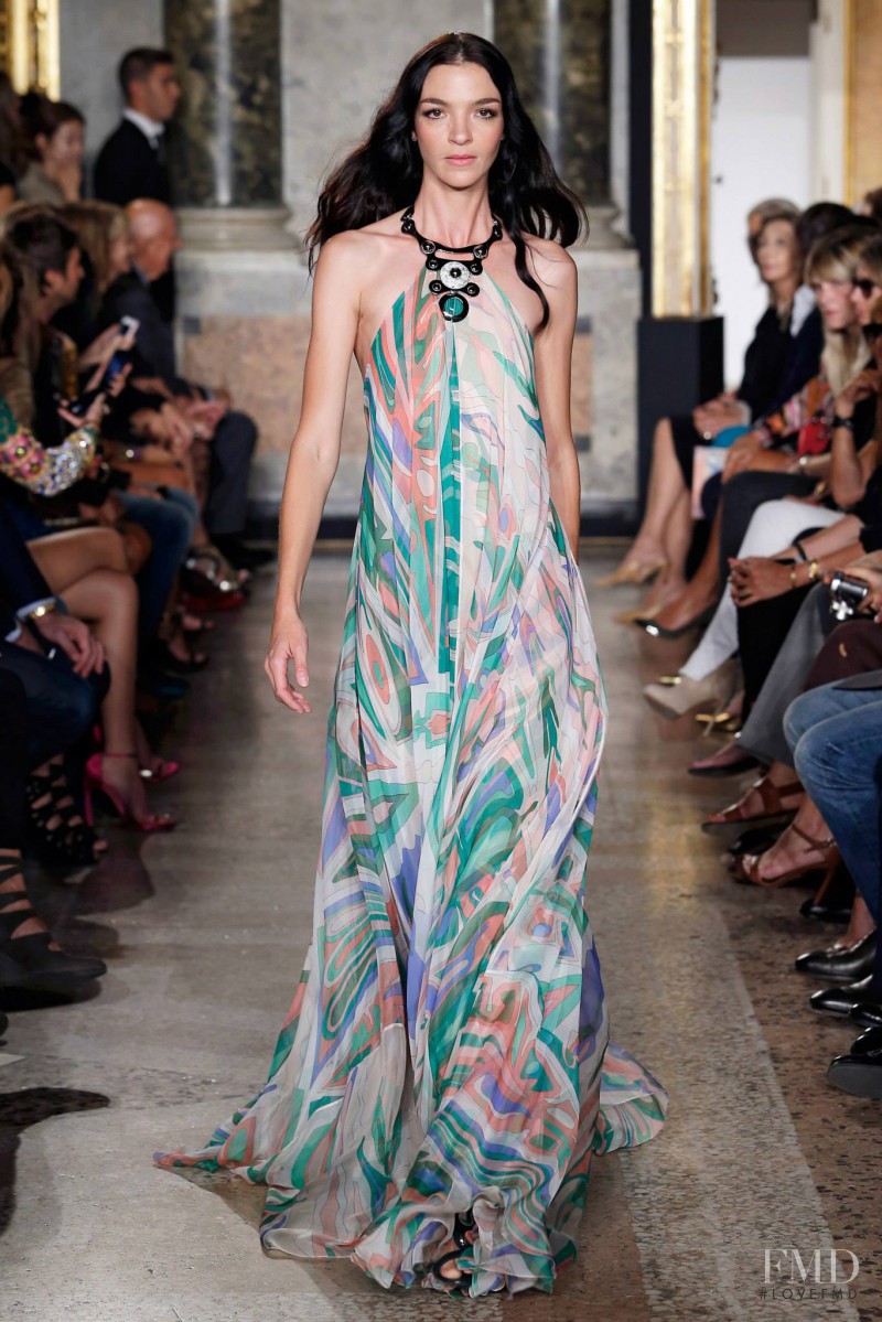Mariacarla Boscono featured in  the Pucci fashion show for Spring/Summer 2015