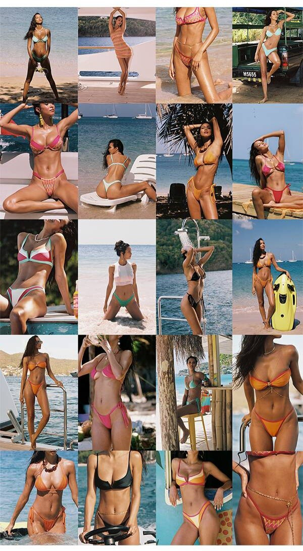 Lais Ribeiro featured in  the Fae Swim lookbook for Summer 2024