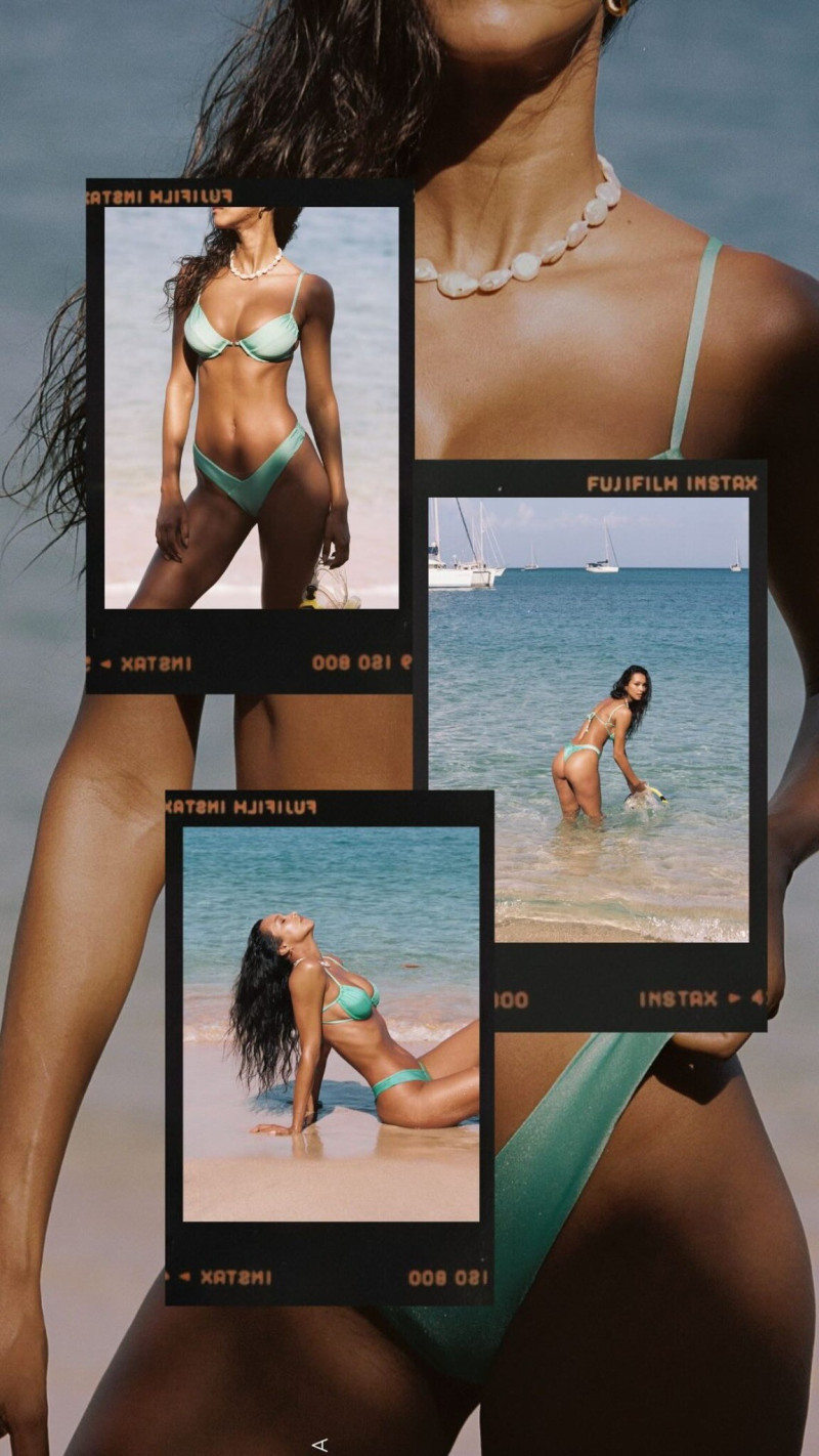 Lais Ribeiro featured in  the Fae Swim lookbook for Summer 2024