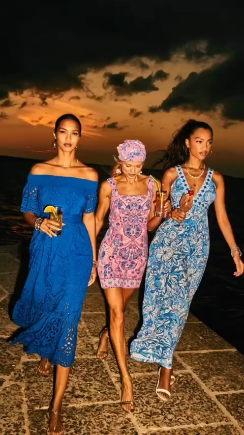 Lais Ribeiro featured in  the Lilly Pulitzer advertisement for Spring/Summer 2023