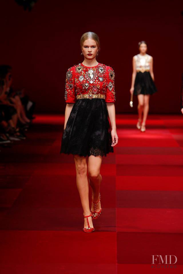 Anna Ewers featured in  the Dolce & Gabbana fashion show for Spring/Summer 2015