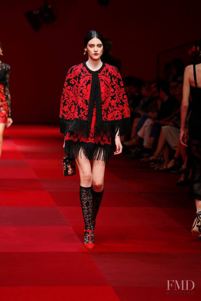 Serena Archetti featured in  the Dolce & Gabbana fashion show for Spring/Summer 2015