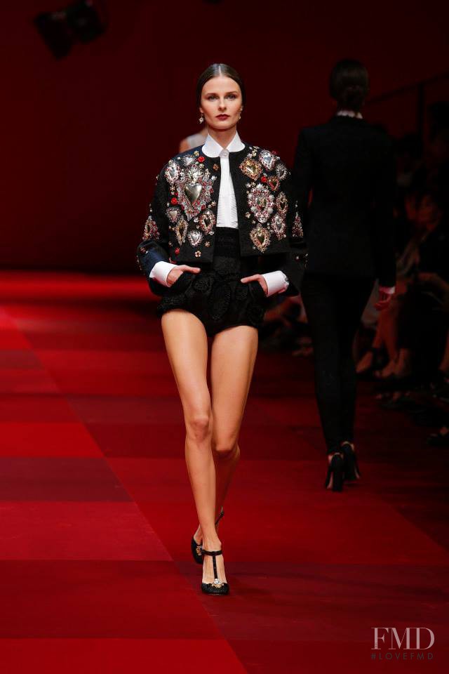 Vasilisa Pavlova featured in  the Dolce & Gabbana fashion show for Spring/Summer 2015