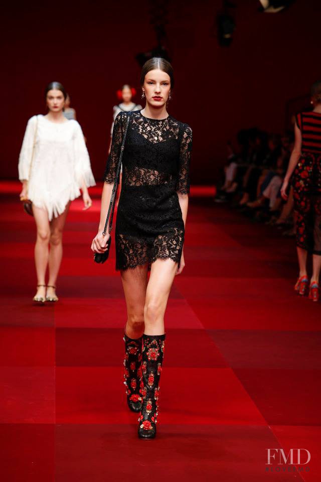 Clarine de Jonge featured in  the Dolce & Gabbana fashion show for Spring/Summer 2015