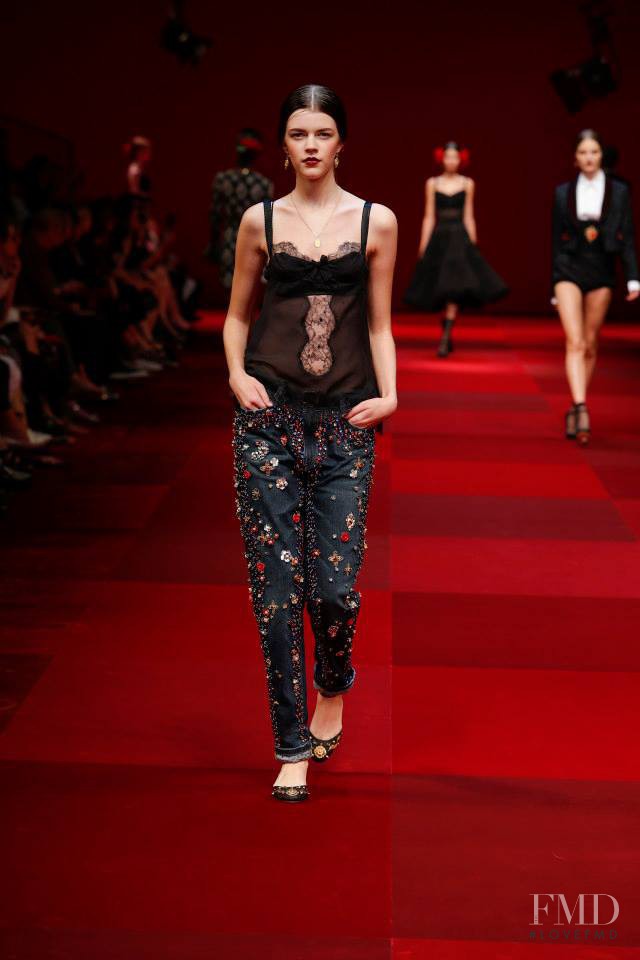 Antonia Wesseloh featured in  the Dolce & Gabbana fashion show for Spring/Summer 2015