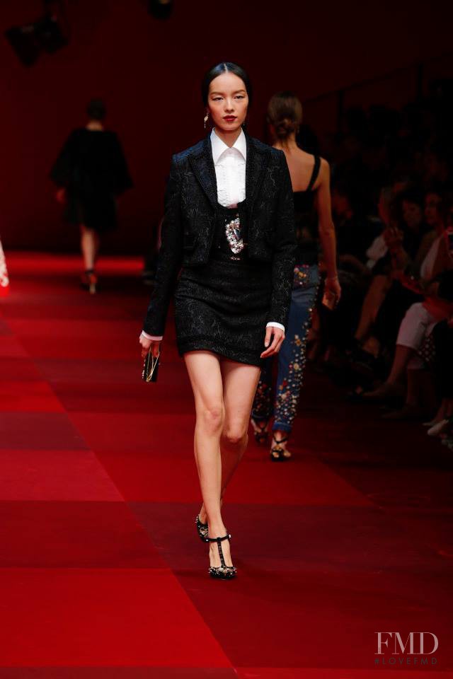 Fei Fei Sun featured in  the Dolce & Gabbana fashion show for Spring/Summer 2015