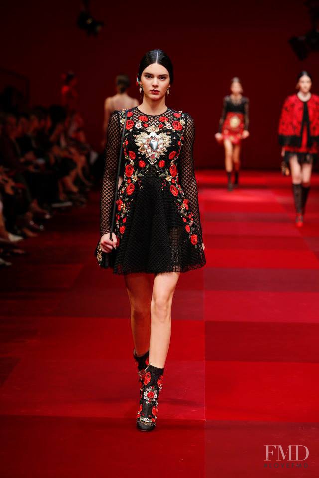 Kendall Jenner featured in  the Dolce & Gabbana fashion show for Spring/Summer 2015
