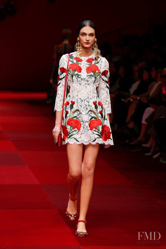Deimante Misiunaite featured in  the Dolce & Gabbana fashion show for Spring/Summer 2015
