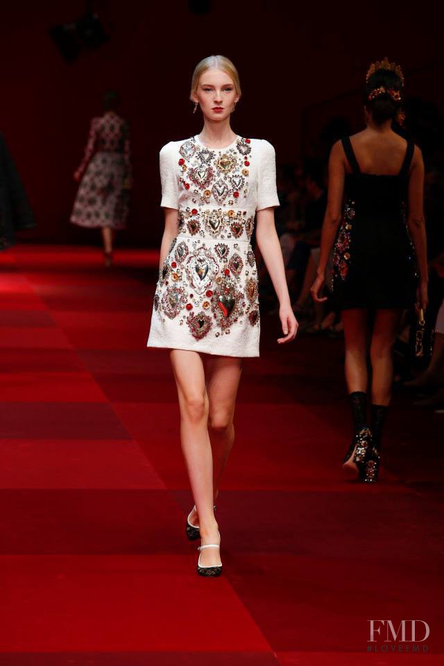 Nastya Sten featured in  the Dolce & Gabbana fashion show for Spring/Summer 2015