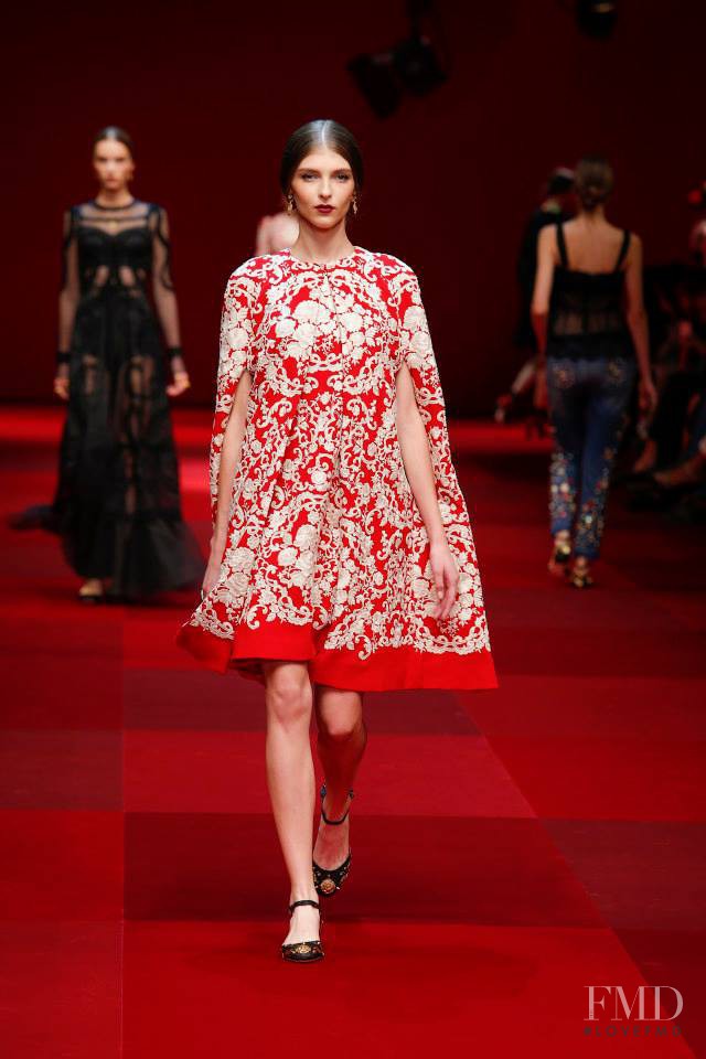 Anastasia Lagune featured in  the Dolce & Gabbana fashion show for Spring/Summer 2015
