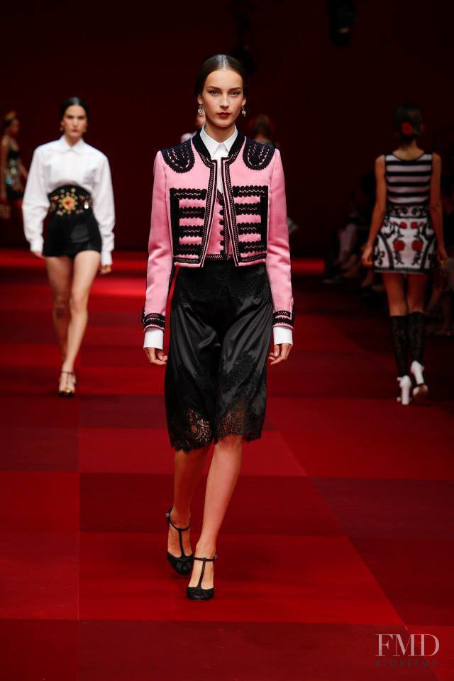 Julia Bergshoeff featured in  the Dolce & Gabbana fashion show for Spring/Summer 2015