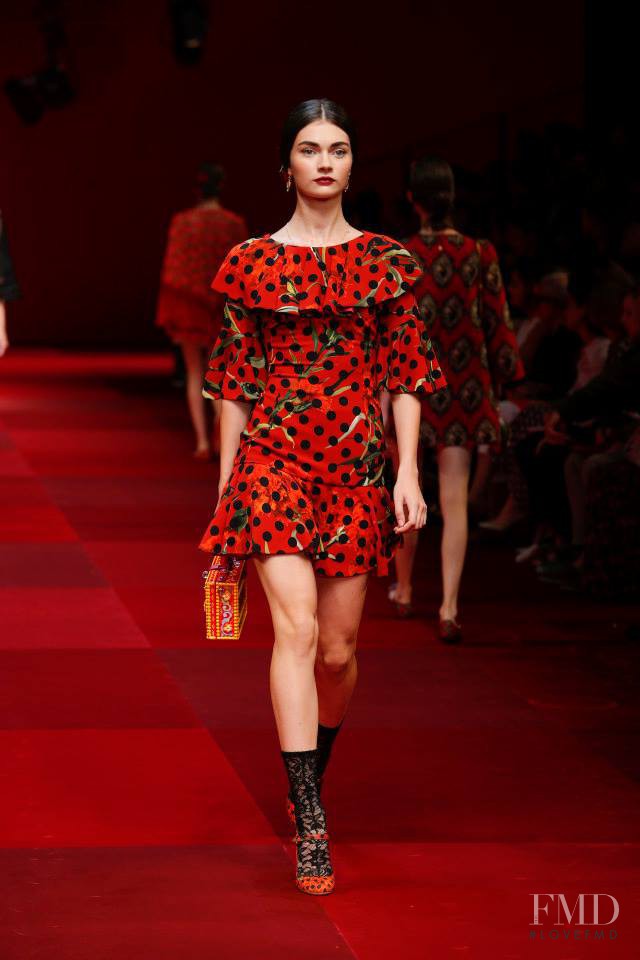Antonina Vasylchenko featured in  the Dolce & Gabbana fashion show for Spring/Summer 2015