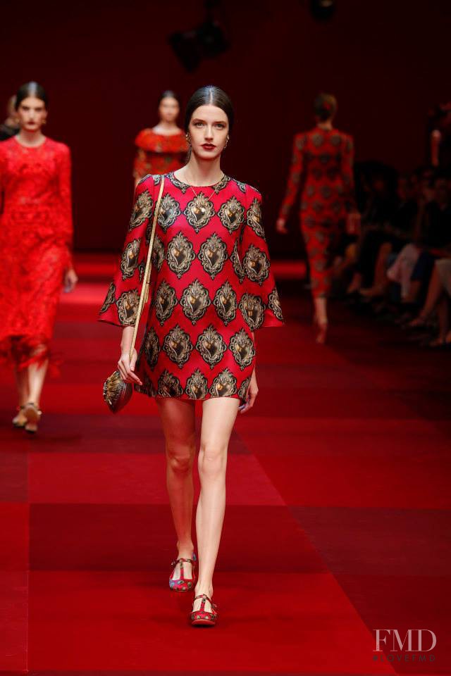 Josephine van Delden featured in  the Dolce & Gabbana fashion show for Spring/Summer 2015