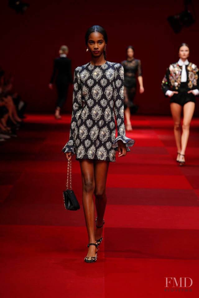 Tami Williams featured in  the Dolce & Gabbana fashion show for Spring/Summer 2015