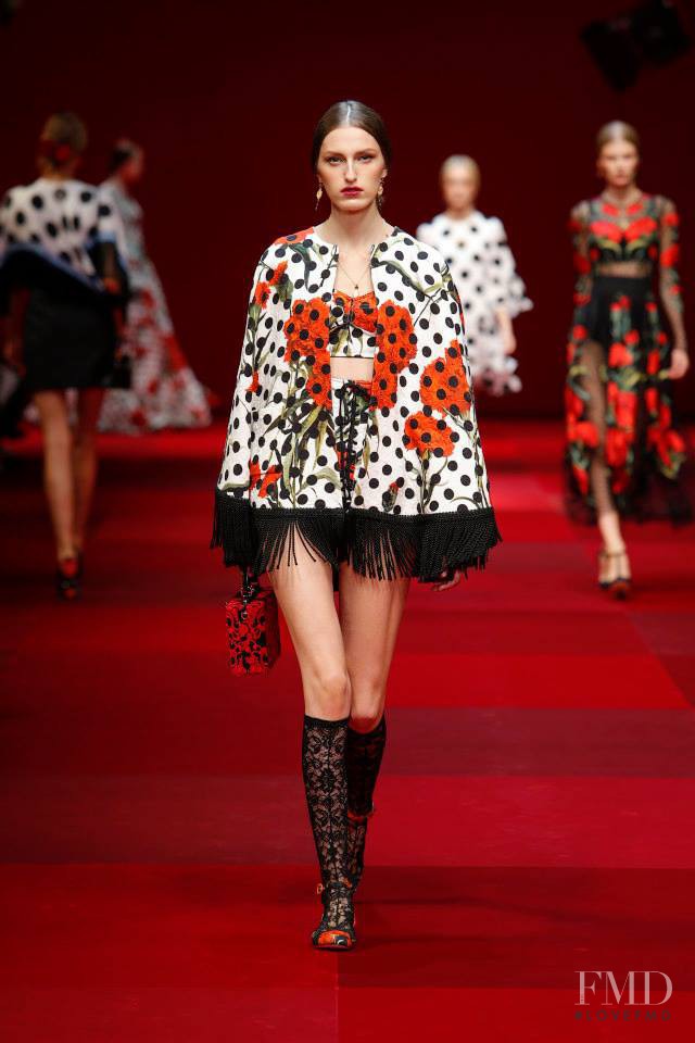 Zoe Huxford featured in  the Dolce & Gabbana fashion show for Spring/Summer 2015