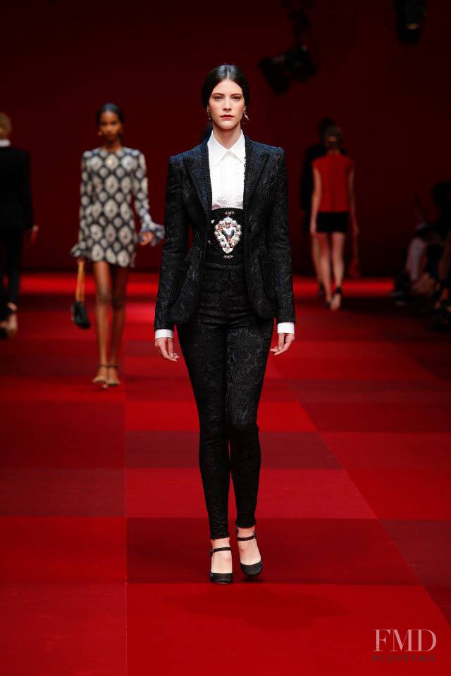 Carla Ciffoni featured in  the Dolce & Gabbana fashion show for Spring/Summer 2015