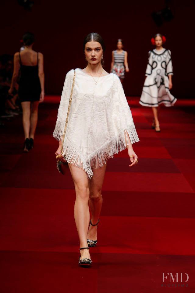 Adrianna Zajdler featured in  the Dolce & Gabbana fashion show for Spring/Summer 2015
