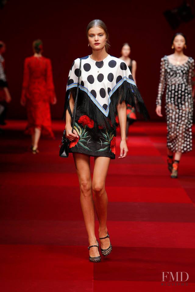 Kate Grigorieva featured in  the Dolce & Gabbana fashion show for Spring/Summer 2015
