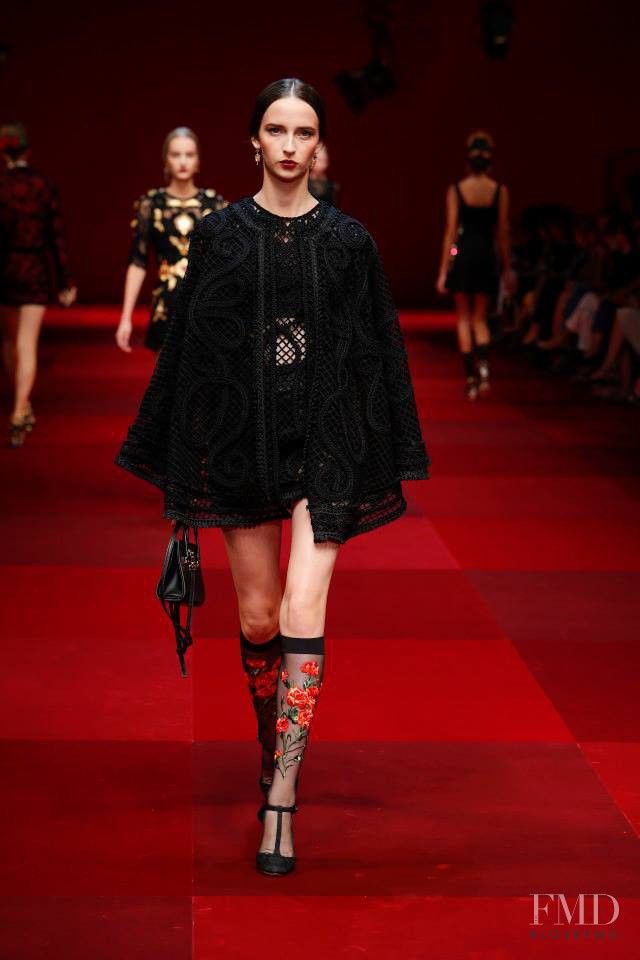 Waleska Gorczevski featured in  the Dolce & Gabbana fashion show for Spring/Summer 2015