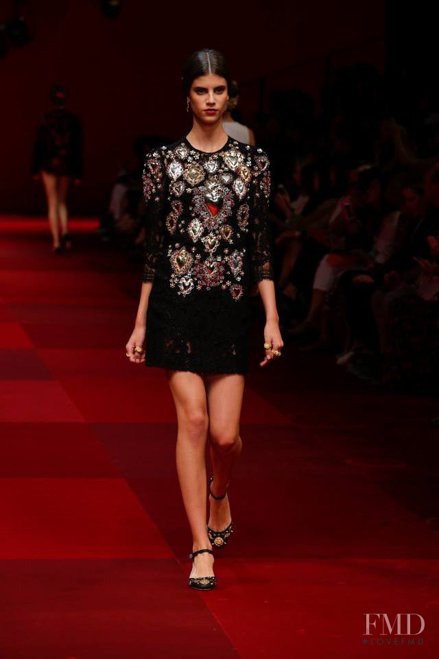 Antonina Petkovic featured in  the Dolce & Gabbana fashion show for Spring/Summer 2015