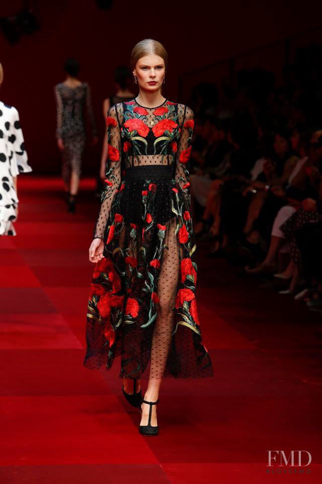 Alexandra Elizabeth Ljadov featured in  the Dolce & Gabbana fashion show for Spring/Summer 2015