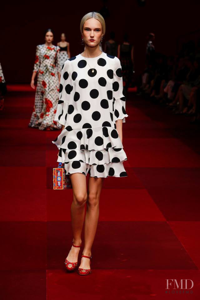 Harleth Kuusik featured in  the Dolce & Gabbana fashion show for Spring/Summer 2015