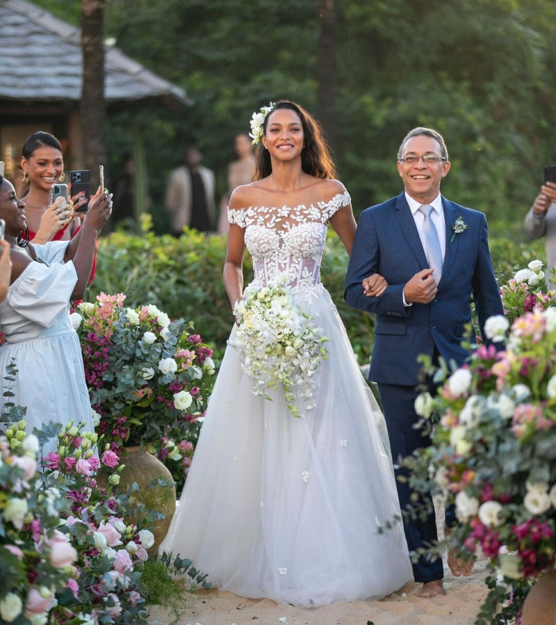 Lais Ribeiro featured in  the Galia Lahav lookbook for Summer 2022