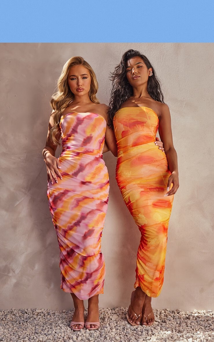 Amber Jepson featured in  the PrettyLittleThing catalogue for Spring/Summer 2023