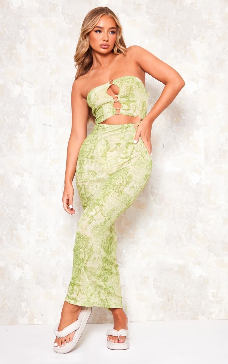 Amber Jepson featured in  the PrettyLittleThing catalogue for Spring/Summer 2023