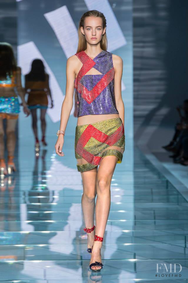 Maartje Verhoef featured in  the Versace fashion show for Spring/Summer 2015