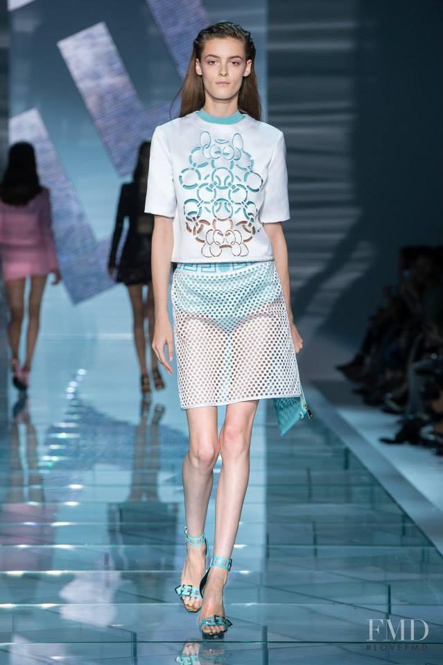 Kremi Otashliyska featured in  the Versace fashion show for Spring/Summer 2015