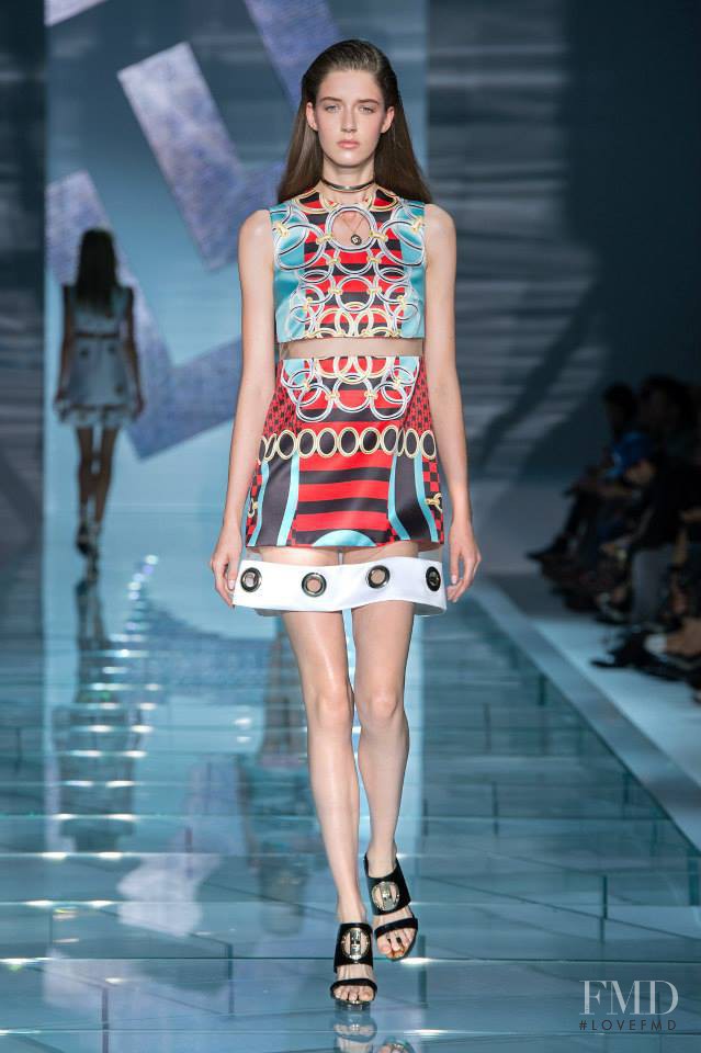 Josephine van Delden featured in  the Versace fashion show for Spring/Summer 2015