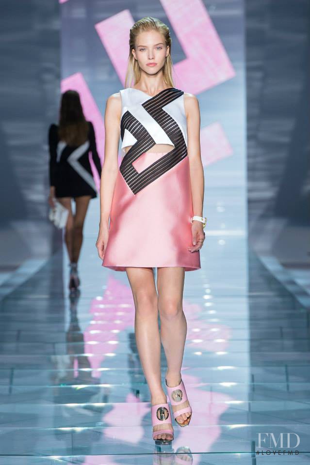 Sasha Luss featured in  the Versace fashion show for Spring/Summer 2015
