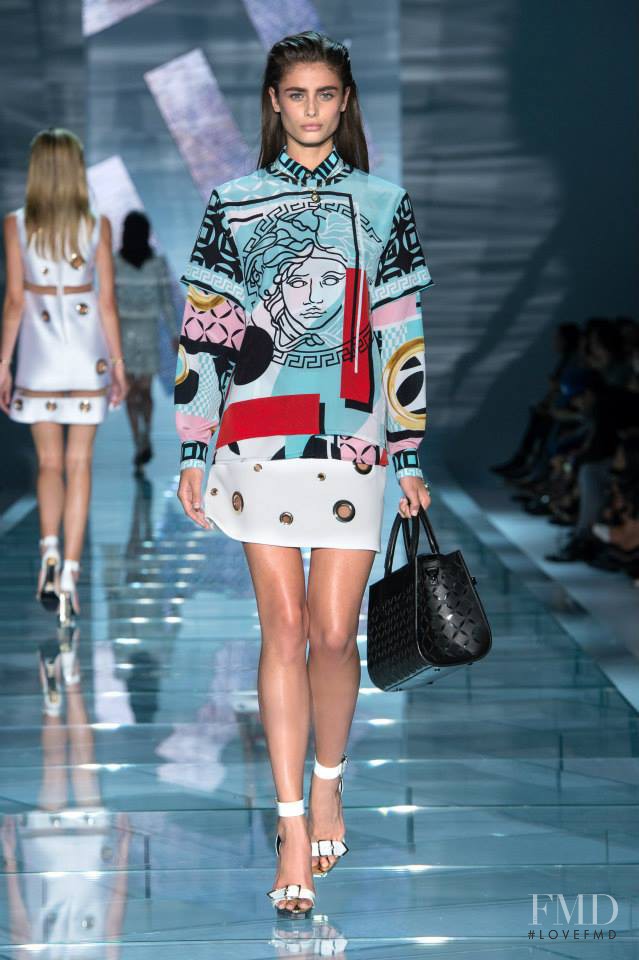 Taylor Hill featured in  the Versace fashion show for Spring/Summer 2015