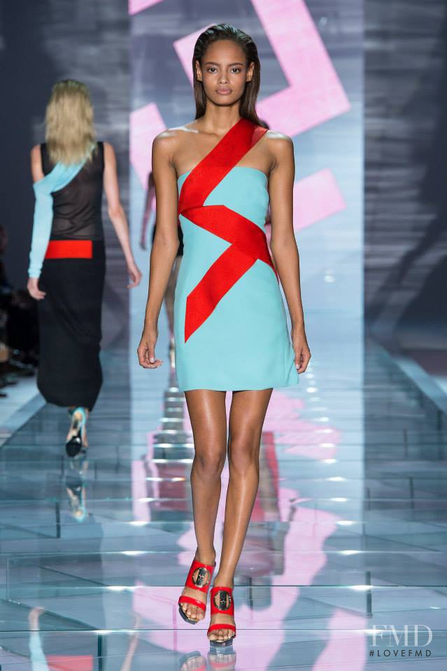 Malaika Firth featured in  the Versace fashion show for Spring/Summer 2015