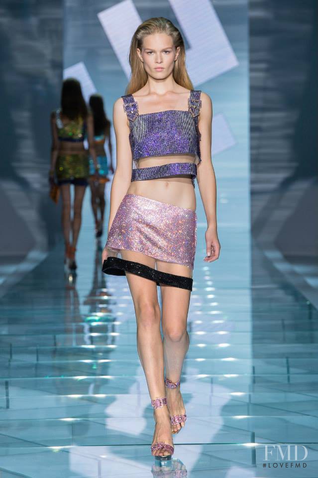 Anna Ewers featured in  the Versace fashion show for Spring/Summer 2015